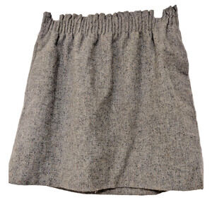 J. Crew Womens skirt gray mini pull on wool stretch elastic waist pockets Sz 6